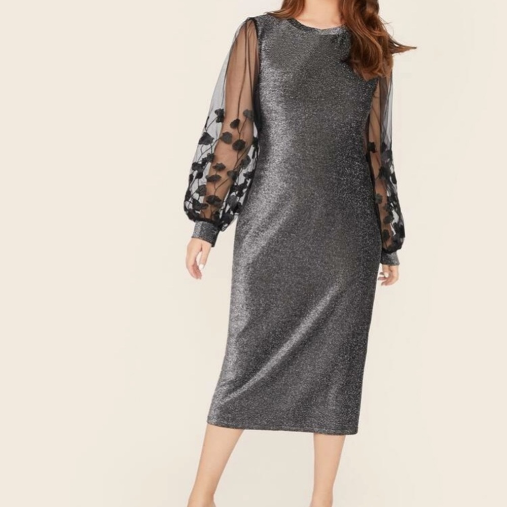 NEW🥰 SAME DAY SHIP✨GLITTER ELEGANT PARTY DRESS❤️